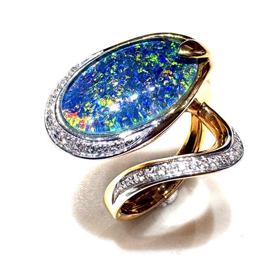 Ringe Silvia Kelly Dame OPALE in Gelbgold Opale AN MOD.B-351579 - AN MOD.B-351579